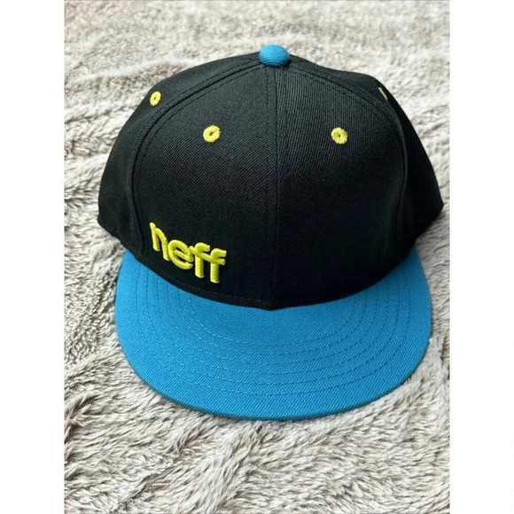 Neff Hat Cap Snapback Black Blue One Size Adjustable  Casual - Picture 10 of 14